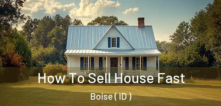  How To Sell House Fast Boise ( ID )